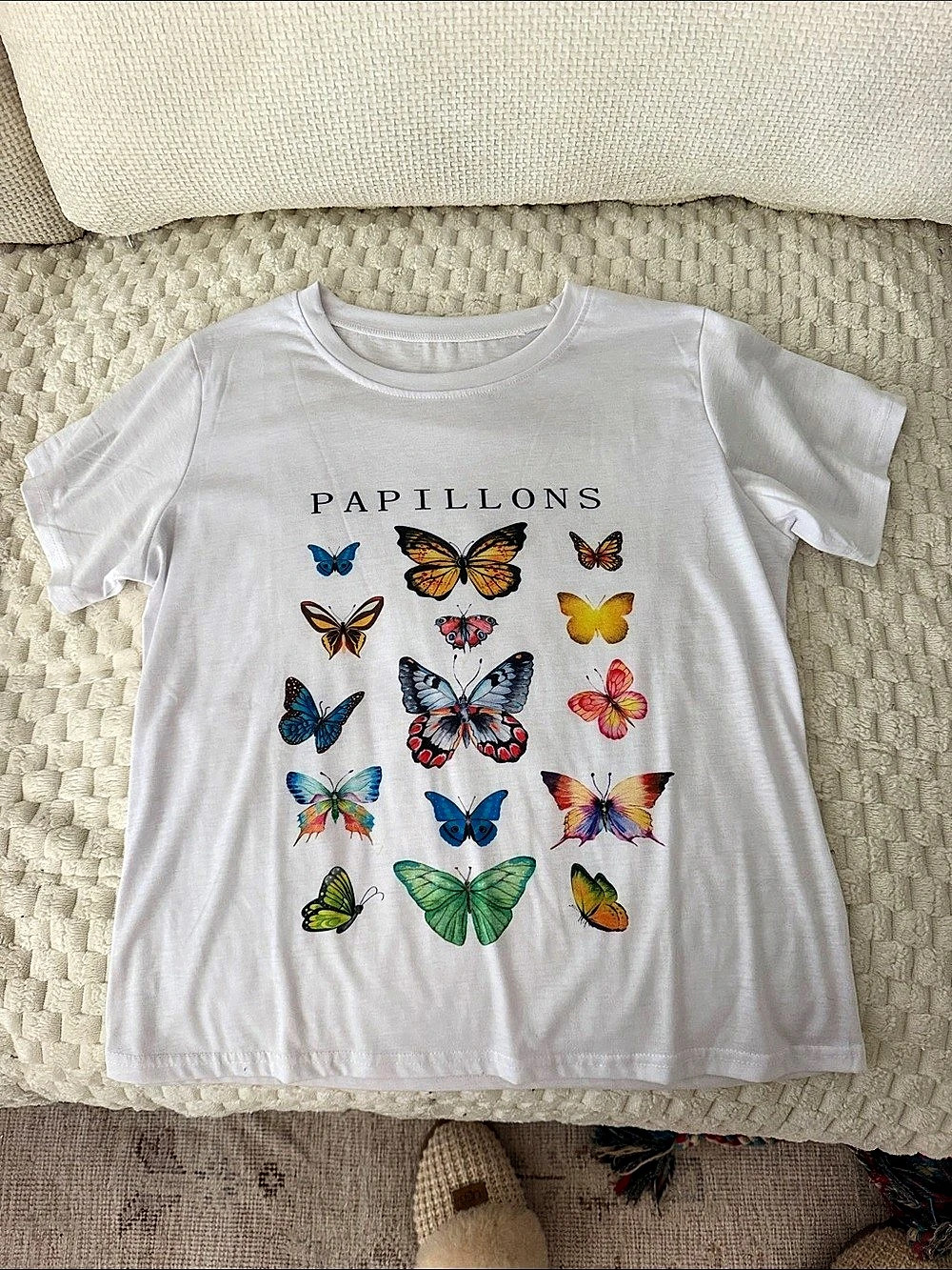 Urban Outfitters Papillons Butterflies Graphic Tee White Like New